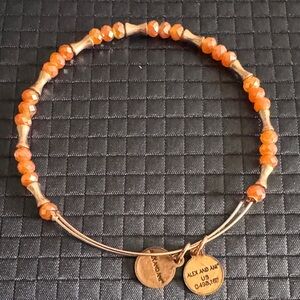 Alex and Ani Vibrant Orange Beaded Bracelet